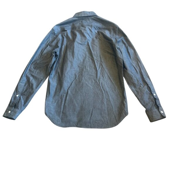 Taylor Stitch 100% Organic Cotton Dark Grey Button Down Shirt Top Size 40 Med - Picture 7 of 13